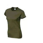 Solid color women's short-sleeved T-shirt combed cotton bottoming shirt advertising shirt custom - EX-STOCK CANADA