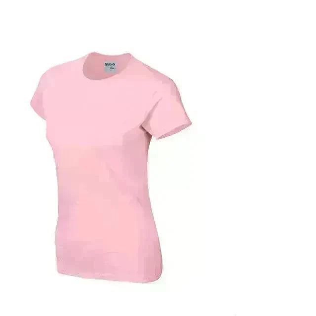 Solid color women's short-sleeved T-shirt combed cotton bottoming shirt advertising shirt custom - EX-STOCK CANADA
