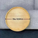 Solid Wood Round Storage Bamboo With Legs Sofa Arm Foldable Tray Table - EX-STOCK CANADA
