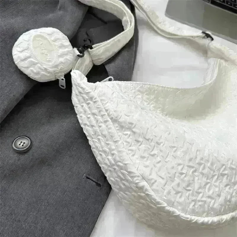 South Korea Ins Girl's Fashionable Cloud Puff Flower Shoulder Bag - EX-STOCK CANADA