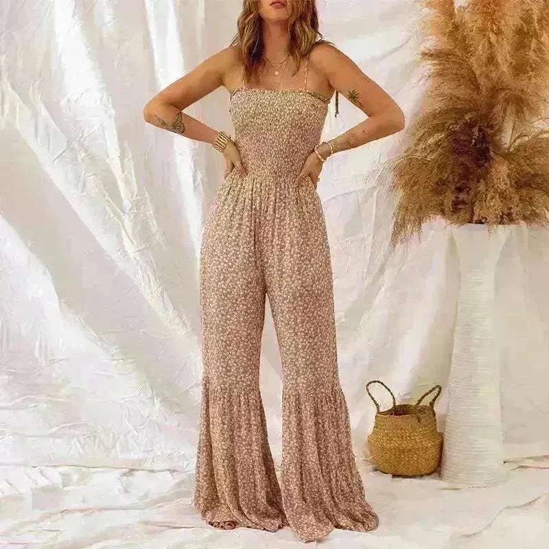 Spaghetti Strap High Waist Jumpsuit For Women - EX-STOCK CANADA