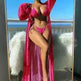 Split Long Sleeve Ins Blouse Banded Bikini - EX-STOCK CANADA