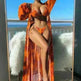 Split Long Sleeve Ins Blouse Banded Bikini - EX-STOCK CANADA