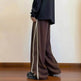 Sports Pants Male Straight Wide Leg Striped Casual Trousers - EX-STOCK Canada