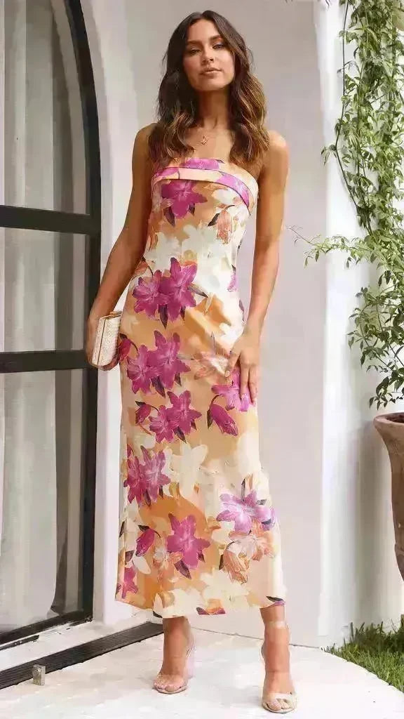 Spring And Summer New European And American Elegant Socialite Sleeveless Backless Tube Top Dress Women - EX-STOCK CANADA
