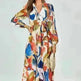 Spring NEW Long Casual Long Sleeve V-neck Printed Beach Long Flowy Dress - EX-STOCK CANADA