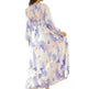Spring NEW Long Casual Long Sleeve V-neck Printed Beach Long Flowy Dress - EX-STOCK CANADA
