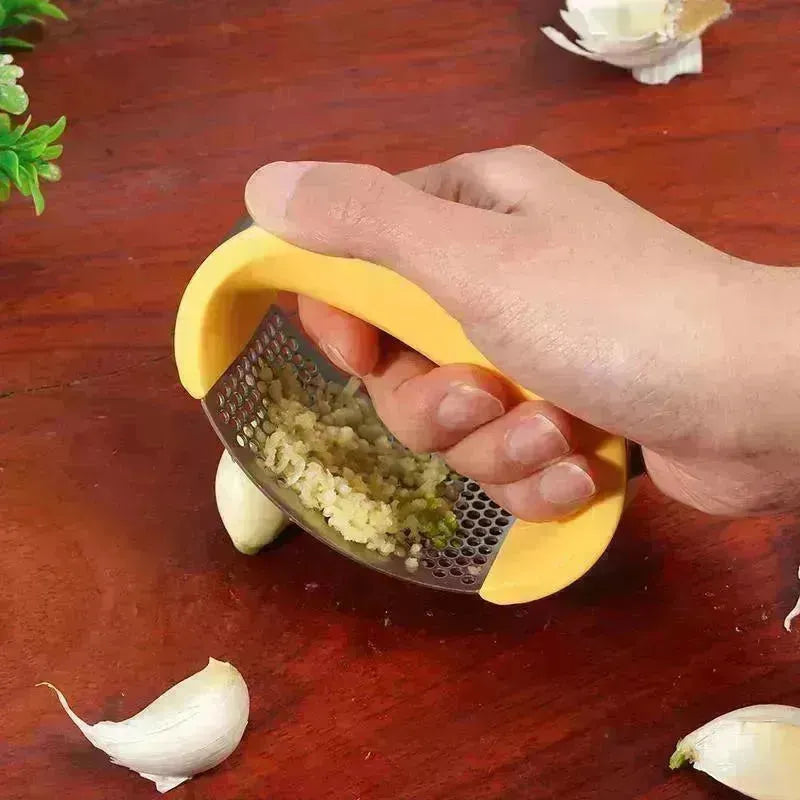 Stainless Steel Garlic Masher Garlic Press Household Manual Curve Fruit Vegetable Tools Kitchen Gadgets - EX-STOCK CANADA