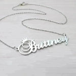 Stainless steel name letter custom crown necklace metal jewelry - EX-STOCK CANADA