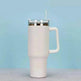 Stainless Steel Water Tumbler 40 Oz Cup Handle Straw Insulated Bottle Dupe Mug - EX-STOCK Canada