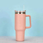 Stainless Steel Water Tumbler 40 Oz Cup Handle Straw Insulated Bottle Dupe Mug - EX-STOCK Canada