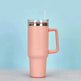 Stainless Steel Water Tumbler 40 Oz Cup Handle Straw Insulated Bottle Dupe Mug - EX-STOCK Canada