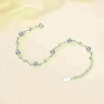 Sterling Silver Heartbeat Crystal Bracelet Female Lightning Silver Bracelet for Women - EX-STOCK CANADA