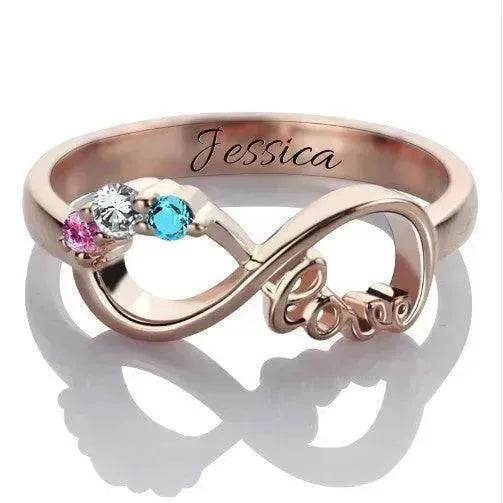 Sterling Silver Infinity Ring Jewelry Personalized Name Custom Ring - EX-STOCK Canada