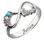 Sterling Silver Infinity Ring Jewelry Personalized Name Custom Ring - EX-STOCK Canada