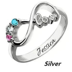 Sterling Silver Infinity Ring Jewelry Personalized Name Custom Ring - EX-STOCK Canada