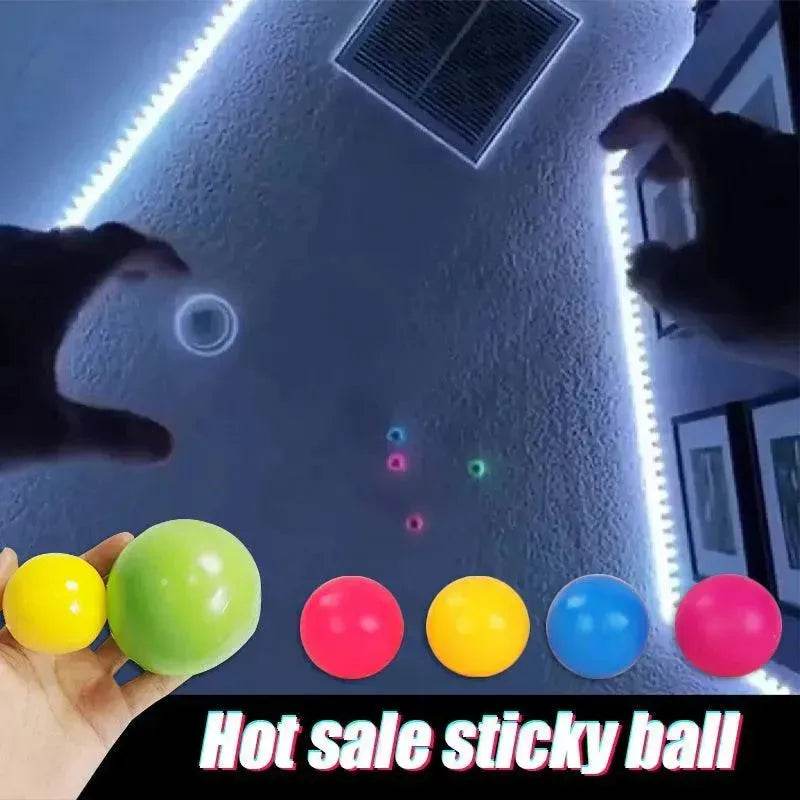 Stick Wall Ball Stress Relief Toys Sticky Squash Ball - EX-STOCK Canada