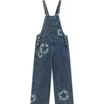 Straight Leg Wide Leg Denim Strap Pants - EX-STOCK CANADA