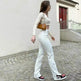Street High Waist Slimming Denim Trousers Women - EX-STOCK Canada