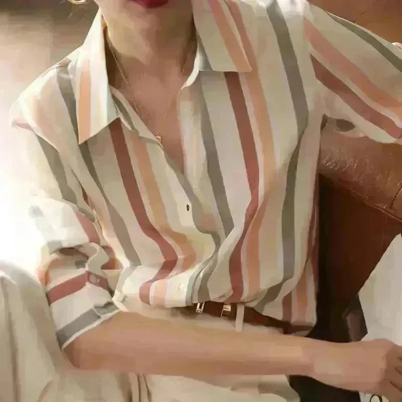 Striped Shirt Top For Women - EX-STOCK CANADA