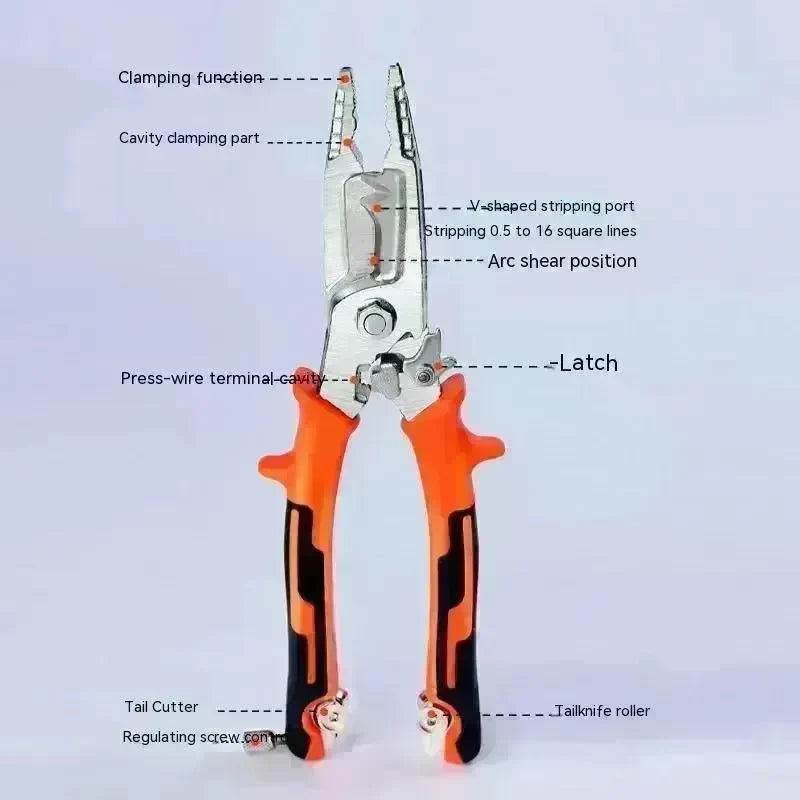 Stylish 7-in-1 Multifunctional High Carbon Steel Wire Stripping Plier - EX-STOCK CANADA