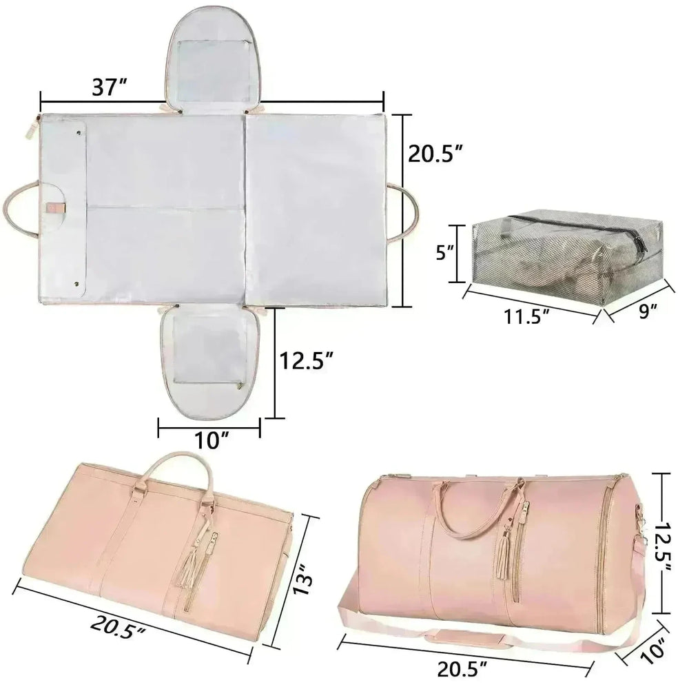 Stylish Large Capacity Waterproof Travel Duffle Folding Suit Bag - EX-STOCK CANADA