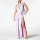 Summer Backless Halter V-neck Slimming Backless Slit Jumpsuit - EX-STOCK CANADA