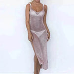 Summer Beach Wear Knitting Swimwear Mesh Beach Dress - EX-STOCK Canada