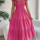 Summer Dress Casual Women's Sleeveless Midi Dress Pleated Long Layered Dress - EX-STOCK CANADA