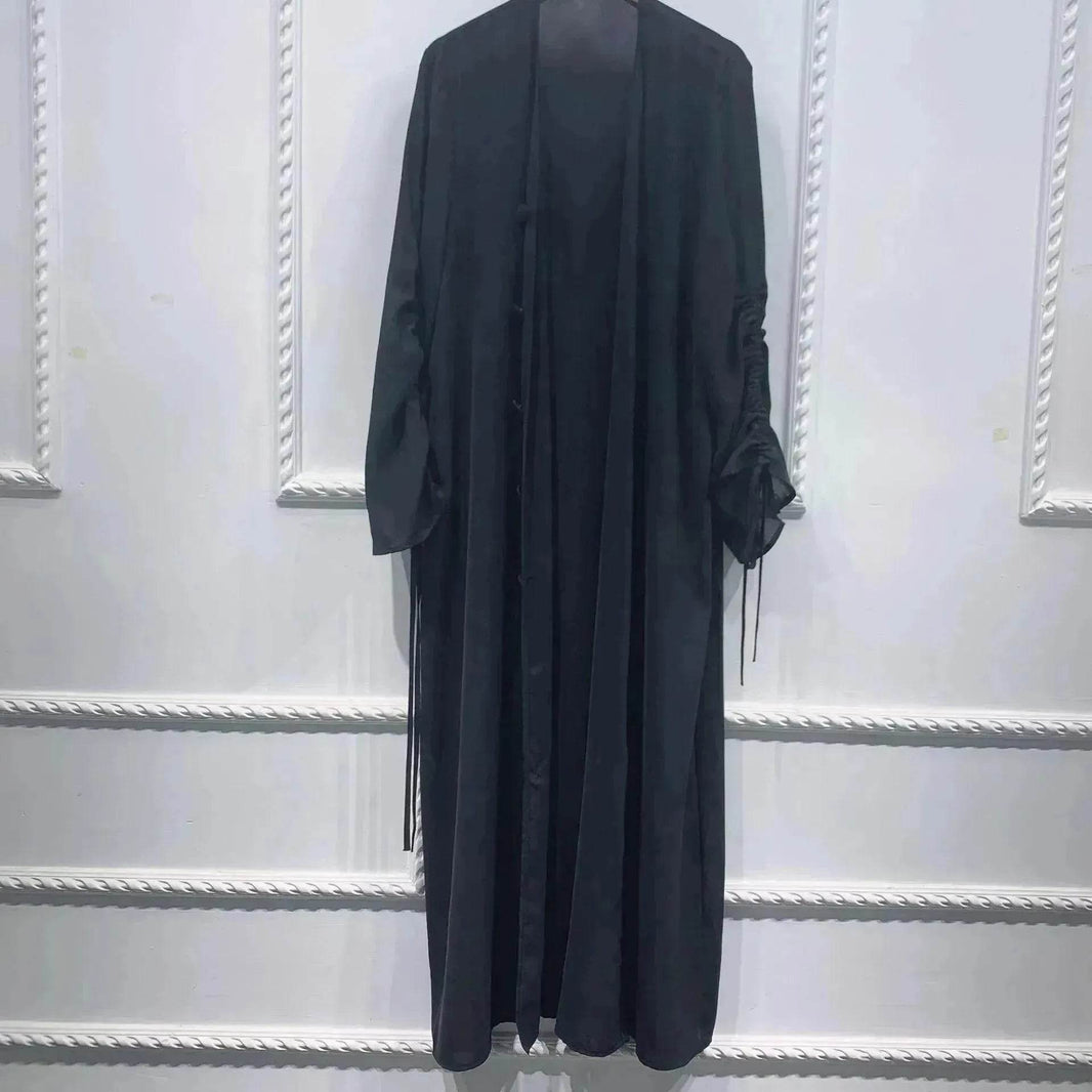 Muslim Dubai Middle East Arab Turkey Stitching Sleeved Abaya Jacket Dress - EX-STOCK Canada