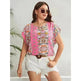 Summer Ethnic Style Round Neck Loose Top Women - EX-STOCK CANADA