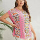 Summer Ethnic Style Round Neck Loose Top Women - EX-STOCK CANADA