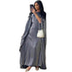 Fashion Satin Waist Muslim Abaya Dress for Arab Dubai Turkey Middle East Women - EX-STOCK Canada