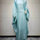 Fashion Satin Waist Muslim Abaya Dress for Arab Dubai Turkey Middle East Women - EX-STOCK Canada