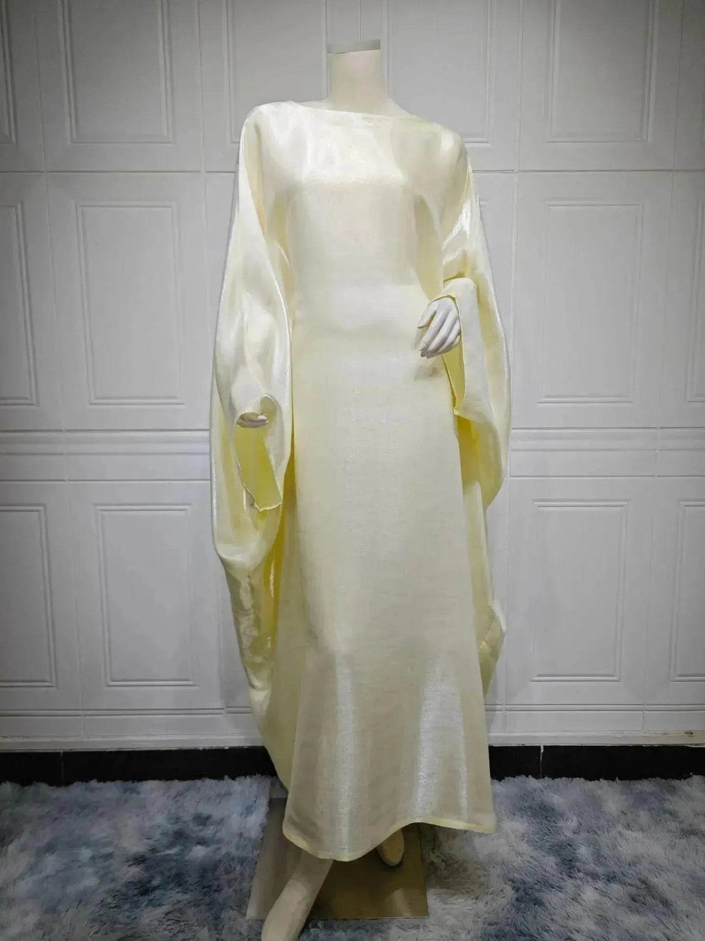 Fashion Satin Waist Muslim Abaya Dress for Arab Dubai Turkey Middle East Women - EX-STOCK Canada