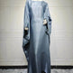 Fashion Satin Waist Muslim Abaya Dress for Arab Dubai Turkey Middle East Women - EX-STOCK Canada