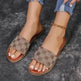 Summer Flower Print Flat Sandals For Women Non-slip Slides Slippers Vacation Casual Beach Shoes - EX-STOCK Canada