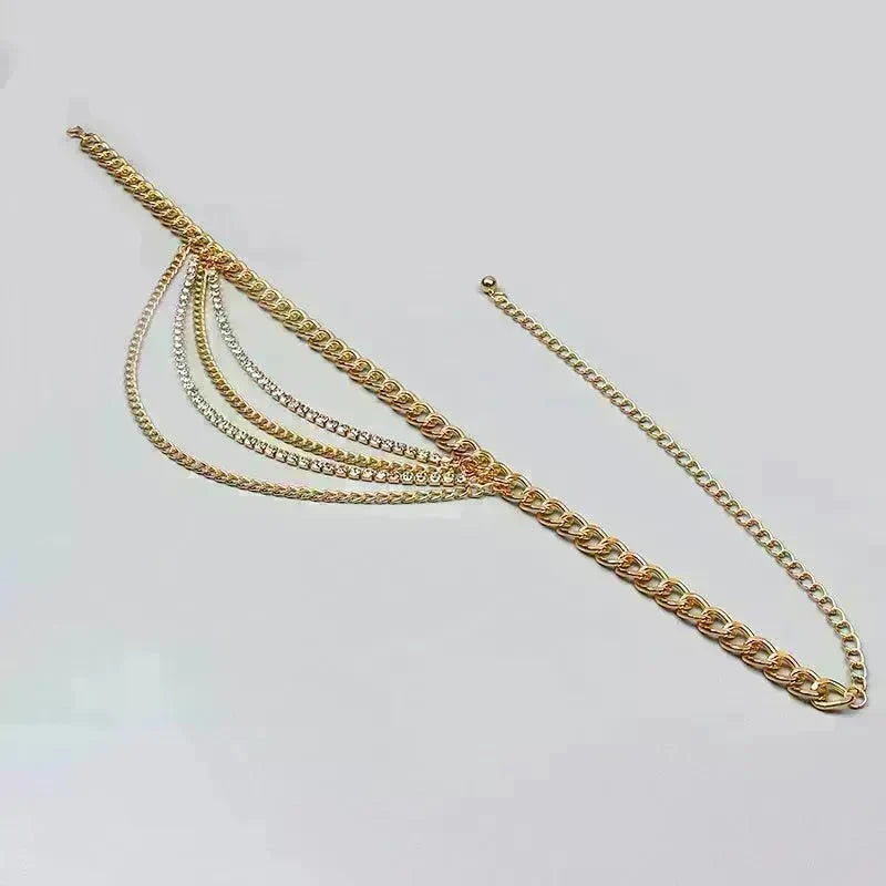 Summer Jewelry Hot Pants Chain Multilayer Chain Gold Fashion Jeans Hip Hop Punk Street Shooting Accessories Waist Chain Women - EX-STOCK CANADA