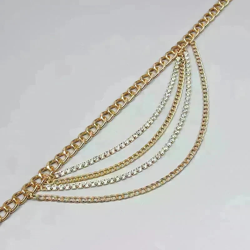 Summer Jewelry Hot Pants Chain Multilayer Chain Gold Fashion Jeans Hip Hop Punk Street Shooting Accessories Waist Chain Women - EX-STOCK CANADA