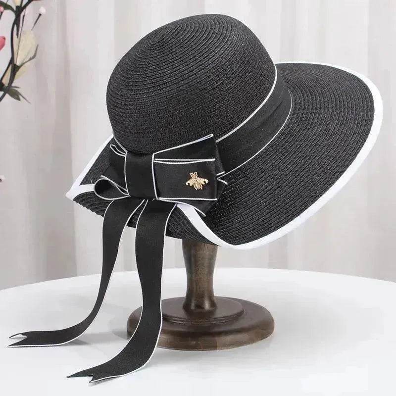 Summer Korean Bowknot Straw Hat - EX-STOCK Canada