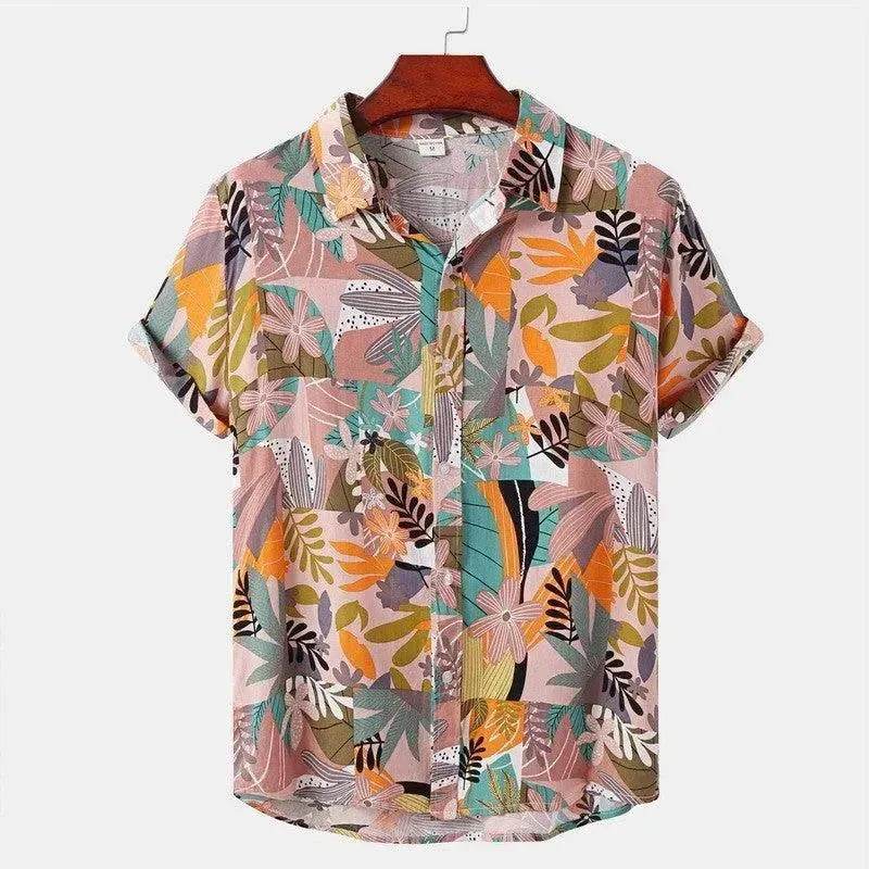 Summer Men's Hawaiian 3D Digital Printing Shirt Short Sleeve - EX-STOCK Canada