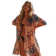 Summer Mid-length Slit Print Loose Beach Cover Sun Protection Shirt - EX-STOCK Canada