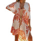 Summer Mid-length Slit Print Loose Beach Cover Sun Protection Shirt - EX-STOCK Canada