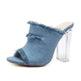 summer new jeans, high heels, fish mouth sandals, shoes, and toes with crystal high heels. - EX-STOCK Canada