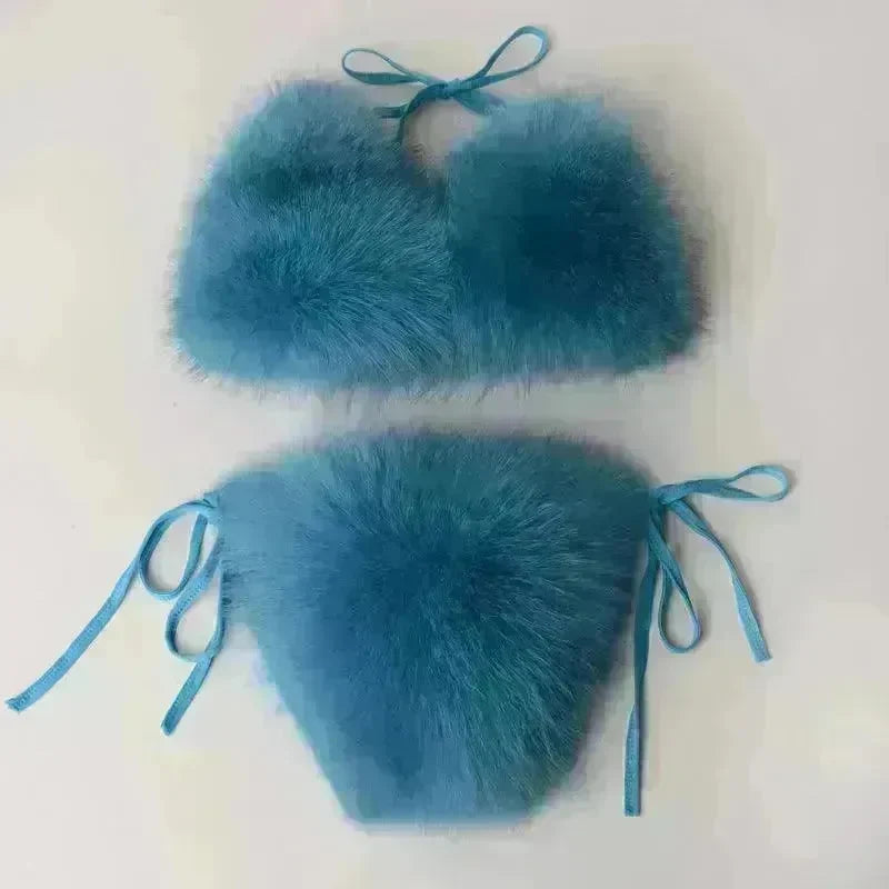 Summer New Underwear Fox Fur Solid Color Split - EX-STOCK CANADA