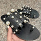 Summer Outdoor Ladies Flat Toe Pearl Beach Slippers - EX-STOCK Canada