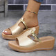Summer Peep-toe Wedges Sandals Casual Thick Sole Heightening Slippers Fashion Outdoor Slides Shoes Women - EX-STOCK Canada