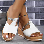 Summer Peep-toe Wedges Sandals Casual Thick Sole Heightening Slippers Fashion Outdoor Slides Shoes Women - EX-STOCK Canada