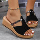Summer Peep-toe Wedges Sandals Casual Thick Sole Heightening Slippers Fashion Outdoor Slides Shoes Women - EX-STOCK Canada