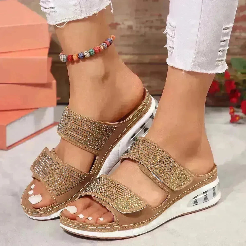 Summer Rhinestone Sandals: Non-slip, Chic & Casual - EX-STOCK CANADA